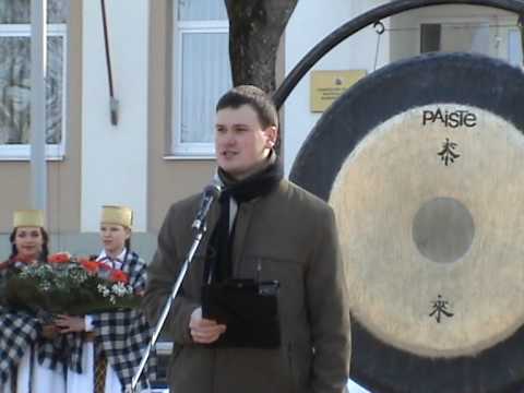 Kovo 11 d. A. Kalesniko kalba prie nepriklausomybes paminklo