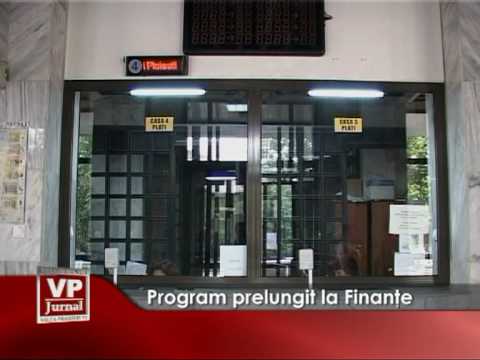 Program prelungit la Finante