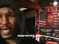 bernard hopkins and joe calzaghe made the final stop of their us press tour at planet hollywood in las vegas and both fighters got one last look at each other before they begin preparations for their upcoming clash on april 19th. 