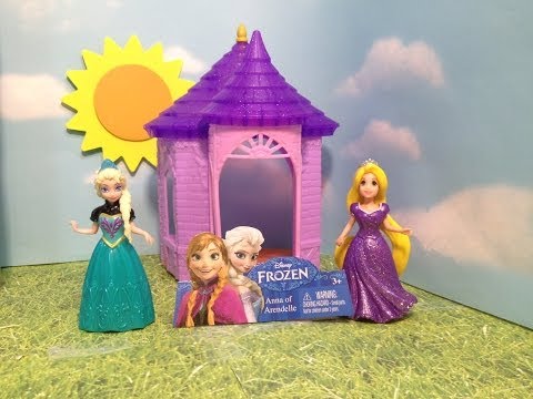 Disney Frozen Queen Elsa Visits Disney Princess Rapunzel for Tangled a Disney Toy Parody