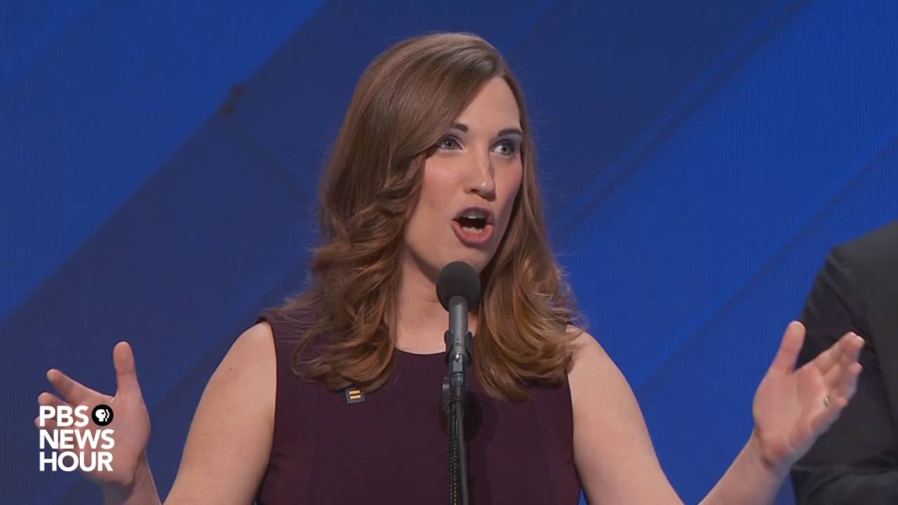 Sarah McBride at the Democratic National Convention 2016