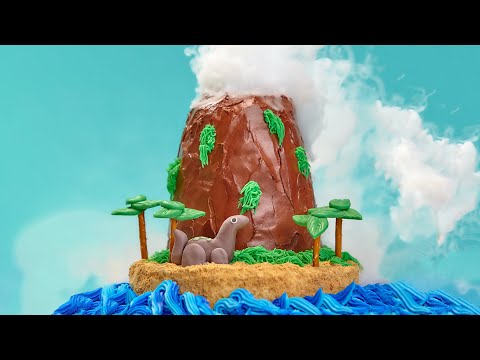 HOW TO MAKE A VOLCANO CAKE - NERDY NUMMIES