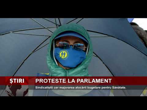 Proteste ale sindicaliștilor din Sănătate, la Palatul Parlamentului
