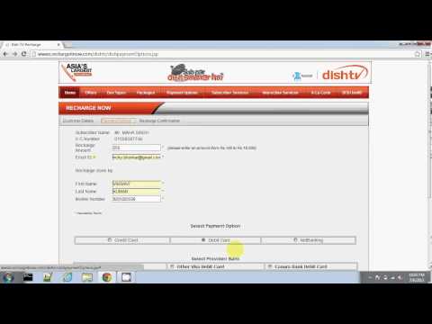 how to recharge dish tv in india