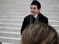 David Archuleta being interviewed before Governor Huntsman\