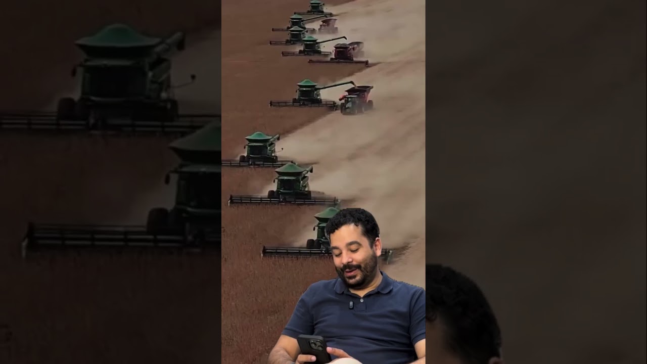 Essa cena da colheita de soja é absurda 🌱 #agro #shorts #soja