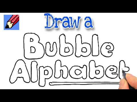 how to draw bubble letters from a to z