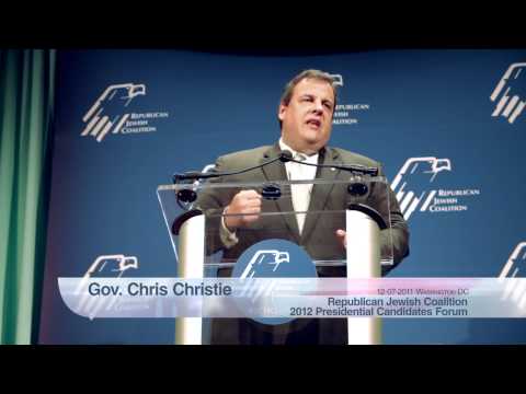 NJ Gov. Chris Christy at the Republican Jewish Coalition 2012 Victory Luncheon, Dec. 7, 2011