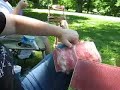 Carding cotton into a puni