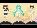 Training Exercise with Reimu, Miku Hatsune & Haruka