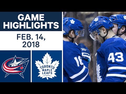 Video: NHL Game Highlights | Blue Jackets vs. Maple Leafs - Feb. 14, 2018