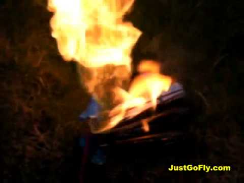 RC plane / crash - Fire safety message WIPO JustGoFly