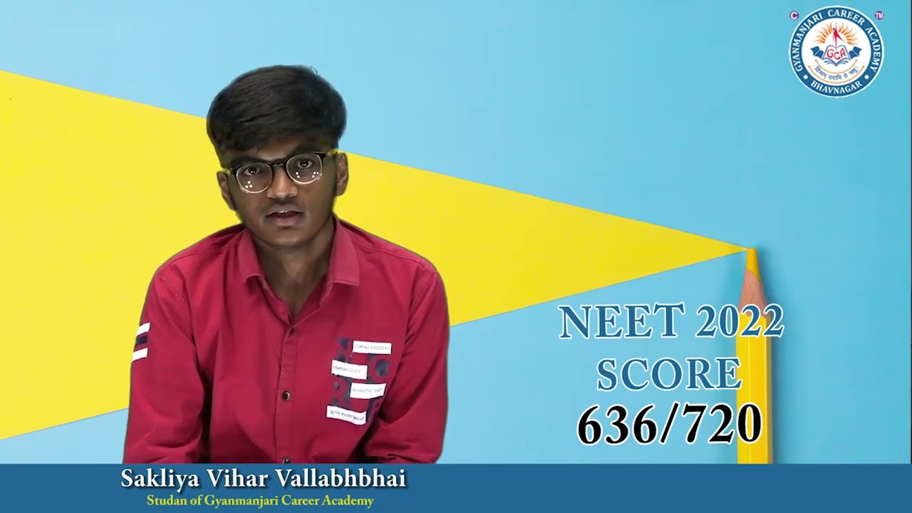 NEET UG 2022 I Meet Top Performer I Testimonial I Vihar Sakariya I Exclusively With #Gyanmanjari