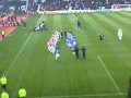 stoke v pompey - players coming out (22/11/09)
