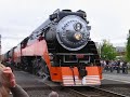SP #4449 & UP #844 doubleheader departing Centralia