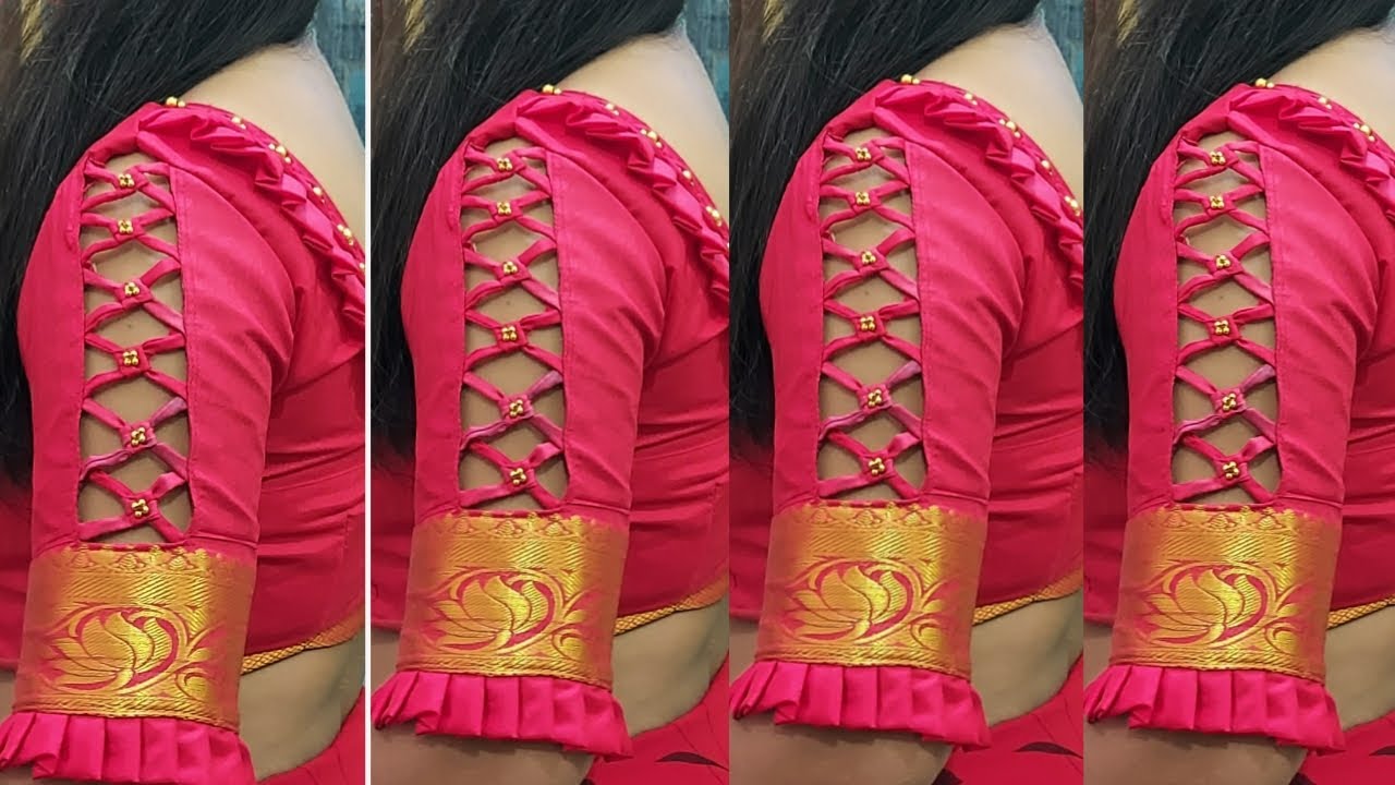 Beautiful Designer Sleeves Cutting and Stitching Blouse Designs