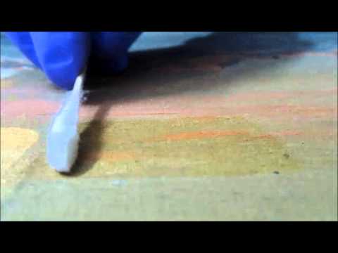 Cleaning an oil painting