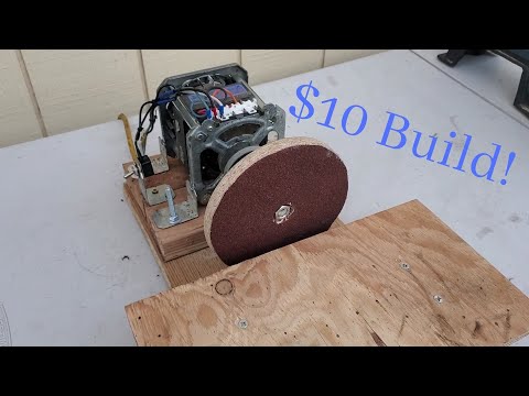Upcycled Dryer Motor Makes Budget Disk Sander