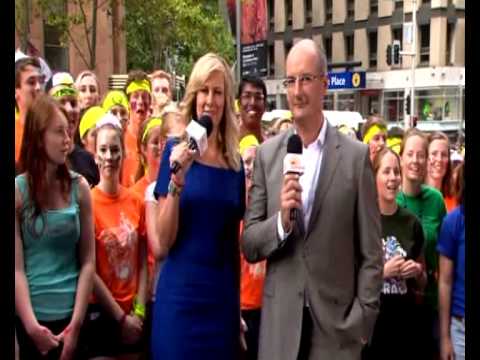 O\'Week 2013 PT Rally - New Collegians on Channel 7\'s \'Sunrise\'