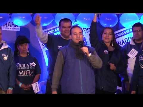 Baena en discurso de cierre de campaña MIRA 2014
