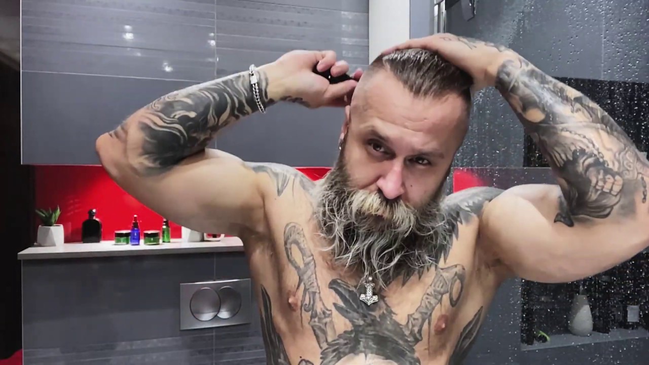 Doppelgänger beard struggle routine bathroom fun
