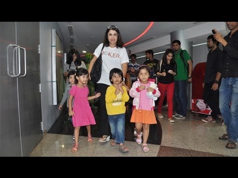 Farah Khan - Farah Khan was spotted with her cute kids at the special screening of Joker. Know more about Joker Here: http://www.moviezadda.com/movies/joker-2012.