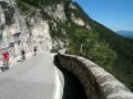 Leichtes Radfahren auf den Mendelpass zwischen Südtirol und dem Trentino