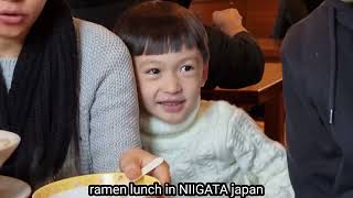 super delicious ramen lunch during the winter season in NIIGATA japan.