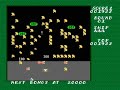 a demonstration of millipede, hal laboratory's nes version of the atari game. the american version has much better graphics than the japanese famicom version. it is more fast-paced than the original centipede. after round 16, the game goes back to round 1's fully segmented millipede at round 17.
