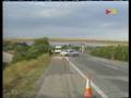 What happens when a car loses control on a motorway