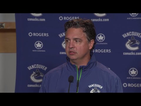 Video: New coach puts Canucks through intense skate,