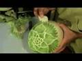 honey dew melon fruit carving 2