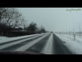 Drivers View - Fahrt von Ribnitz nach Stralsund im Schneegestöber