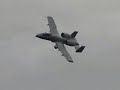a-10 thunderbolt ii demonstration
a-10 west coast demo team

2007 airpower over hampton roads
langley afb, va
saturday april 28, 2007

in this video, watch as major brian willits flies the warthog in a low show on saturday morning at langley afb.

for more videos, purchase dvds, information on airshows, jet team schedules, and much more, please check out steve's airshow world at www.stevesairshow.com .