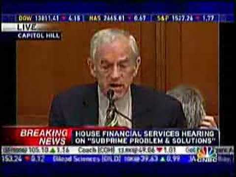 Ron Paul to Bernanke - Moral hazard ...
