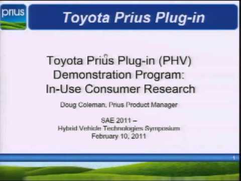 Prius Plug-In Demonstration Program:  In-Use Consumer Research