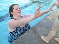 Evey learns to swim.
