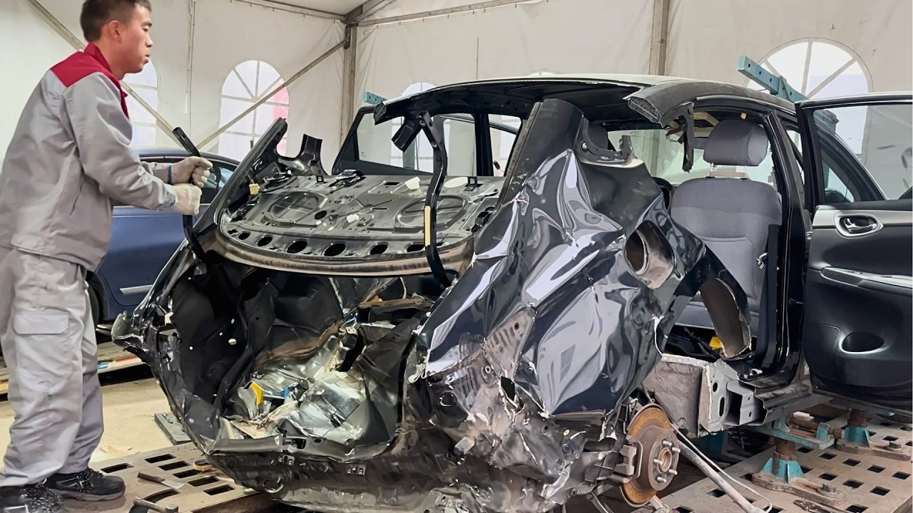 Man Restores DESTROYED CAR Back to Life | Full Repair Process by @theCarMechanicXiaoWu