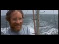 jaws is an american thriller made in 1975. it was steven spielbergs breakthrough film starring roy scheider, richard dreyfuss and robert shaw. the film was the first of the so called blockbusters. the movie was an adaption of peter benchleys bestselling book of the same name. 

in the summer of 1975 the coast of a small island called amity becomes the feeding ground of a great white shark. police chief brody learns of this when the body parts of a teenage girl wash ashore. he orders for the beaches to be closed but is hindered by mayor vaughn who is afraid that closing the beaches will reduce the number of tourists that visit in the summer. desperately brody contacts a young marine biologist specialised in sharks, matt hooper. brody and hooper are joined by the hardened shark killer quint, who holds a grudge against the entire shark species. the three men set out to sea in order to confront and kill the great white.

john williams created one of the most memorable themes ever for this movie. even the first tones of the music will make ones hart beat faster with fear. it is only natural that williams was awarded an oscar for his efforts.

jaws and its music are property of universal pictures.