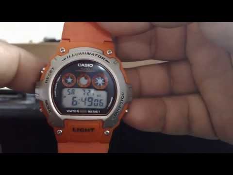 how to set time on casio w-94h