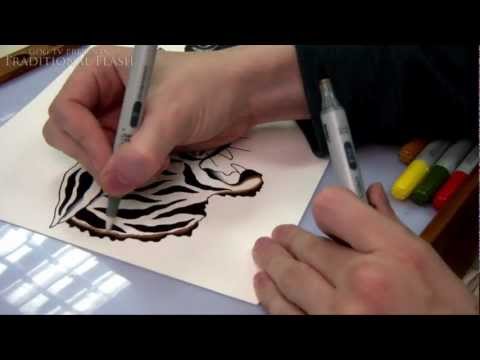 how to draw traditional tattoos