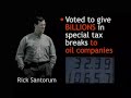 Santorum Exposed Ad - Lobbyists