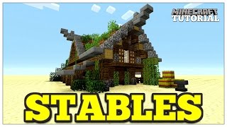 Minecraft: How To Build A Stables | Medieval Horse Stables | Medieval Tutorial
