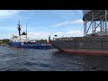 Barge with Thickening Tanks in Miramichi bound for Newfoundland