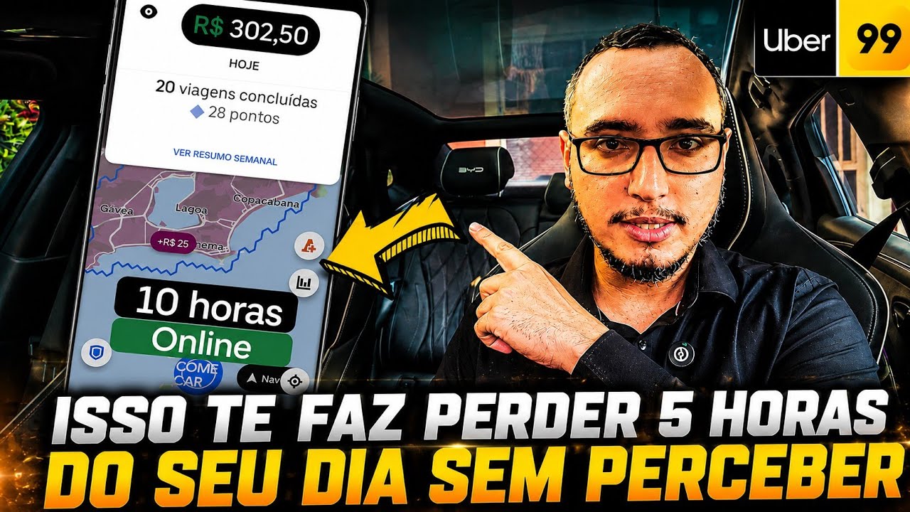 6 hábitos que te faz PERDER TEMPO todos os dias na UBER e 99Pop.