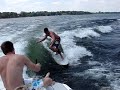 wakesurfing Kevin Kinney wakeboarding Ronix Nautiques girls!