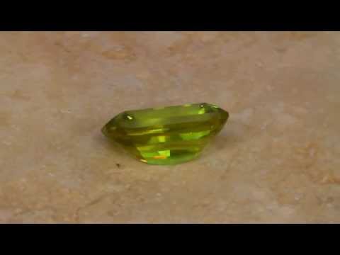 7.42 Carat Sphene cut in a barion style emerald cut