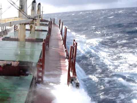 vessel on the big wawes in the ...