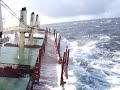 vessel on the big wawes in the atlantic ocean