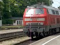 Two DB locos 218 at Lindau station/ Germany Two DB locos 218 at Lindau station/ Germany